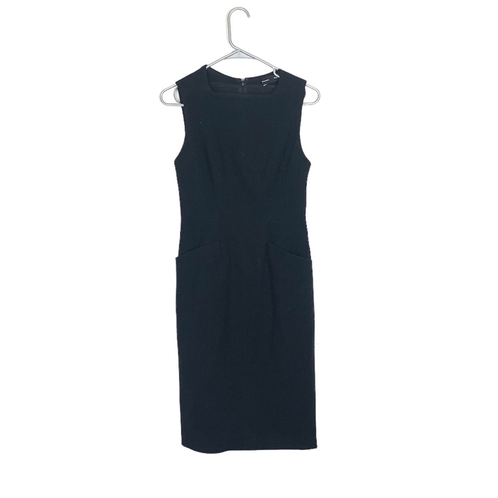 Proenza schouler black virgin wool dress size 2 black tie luxury